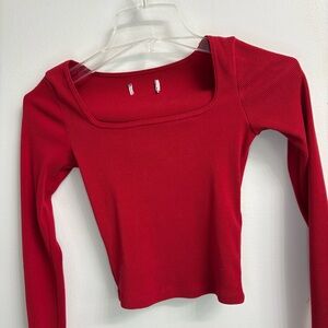 Hollister Scarlet Square Neck Long Sleeve Top